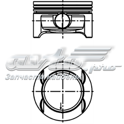 Поршень в комплекті на 1 циліндр, STD 40386600 Kolbenschmidt