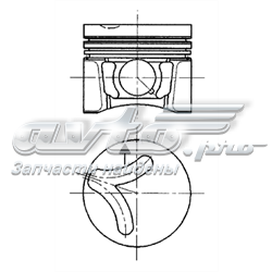 Поршень в комплекті на 1 циліндр, STD 94347600 Kolbenschmidt