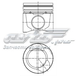 40074600 Kolbenschmidt поршень в комплекті на 1 циліндр, std