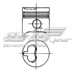 Купити 0392402 Mahle Original Поршень в комплекті на 1 циліндр, 3-й ремонт (+0,75)