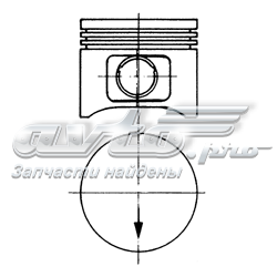 Поршень в комплекті на 1 циліндр, 2-й ремонт (+0,50) 93754613 Kolbenschmidt