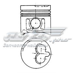 Купити 0098701 Mahle Original Поршень в комплекті на 1 циліндр, 3-й ремонт (+0,60)