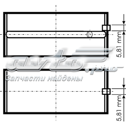 Вкладиші колінвала, корінні, комплект, стандарт (STD) Mahle Original 209HS20230000
