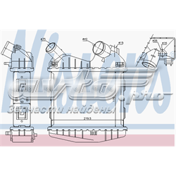 Радіатор интеркуллера 96499 Nissens