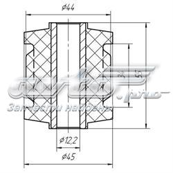 Сайлентблок цапфи задньої Metgum 2304