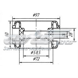 Муфта підвісної підшипника 1556093S Formpart/Otoform