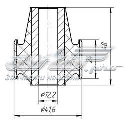 Сайлентблок амортизатора заднього Metgum MG0916 ціна, від 5.17 USD