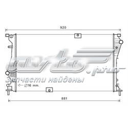 Радіатор охолодження двигуна RT2601 AVA