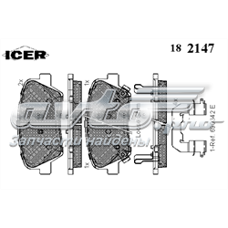 Тормозні колодки Icer 182147