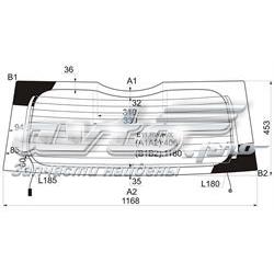  Скло заднє, 3/5-й двері (ляди) Nissan Note 