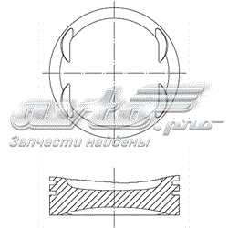 Поршень в комплекті на 1 циліндр, STD Mahle Original 116900