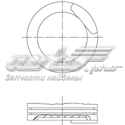 Поршень в комплекті на 1 циліндр, STD 110800 Mahle Original