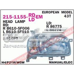 Купити B60605F401 Nissan/Infiniti Фара ліва передня