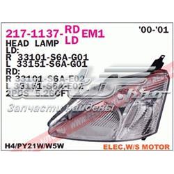 Фара права 33101S6AG01 Honda