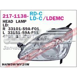 Фара ліва 33151S9AF01 Honda