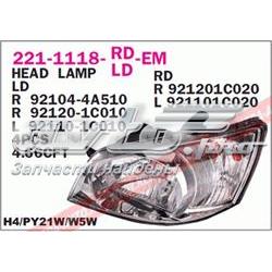 Основна фара в зборі ліва Hyundai/Kia 921101C110 ціна, від 64.80 USD