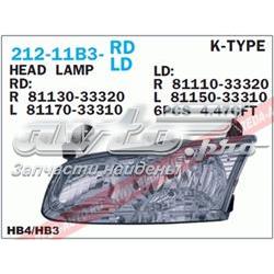 8111033320 Toyota Основна фара - вставка