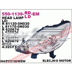 Купити 811500H030 Peugeot/Citroen Основна фара в зборі ліва