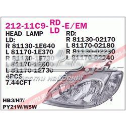 фара правая 21211C9RLDEM фара правая 21211C9RLDEM