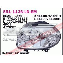 Фара правая Depo/Loro/Abakus 5511136RLDEM ціна, від 65.46 USD