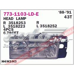 Фара правая Volvo 3518253 ціна, від 90.70 USD