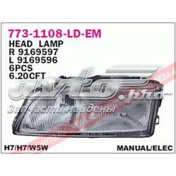 Купити 8628618 Volvo Права блок фара