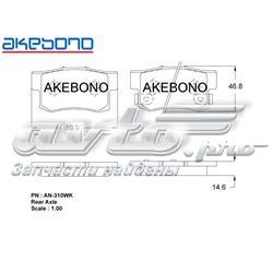 Купити AN310WK Akebono Задні колодки