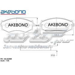 AN312WK Akebono Передні гальмівні колодки