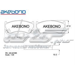 Передні тормозні колодки AN431WK Akebono