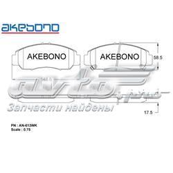 AN613WK Akebono Передні гальмівні колодки