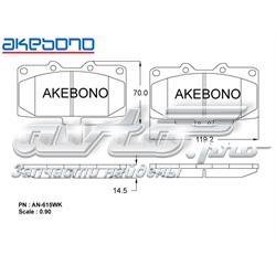 Гальмівні колодки Akebono AN615WK ціна, від 24.40 USD