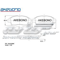 AN618WK Akebono Передні гальмівні колодки
