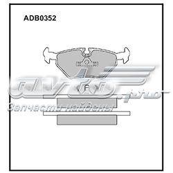 ADB0352 Allied Nippon Колодки гальмівні задні, дискові