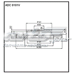 Диск переднього гальма Allied Nippon ADC0101V ціна, від 32.04 USD