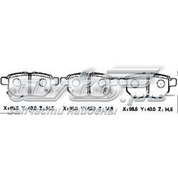 Задні гальмівні колодки Kashiyama D2254M ціна, від 16.27 USD