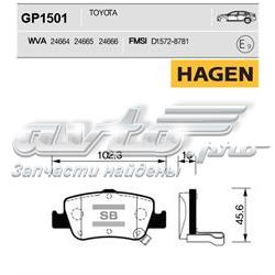 Задні гальмівні колодки GP1501 Sangsin