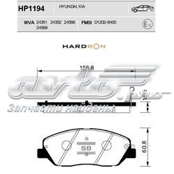 Колодки гальмівні передні, дискові HP1194 Sangsin