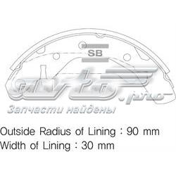 Колодки гальмові задні, барабанні SA086 Sangsin