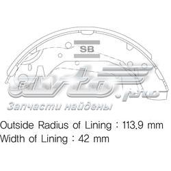 Колодки гальмові задні, барабанні SA111 Sangsin