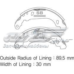 Колодки гальмові задні, барабанні SA157 Sangsin