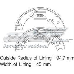 598225HA20 Hyundai/Kia Гальмівні колодки ручника