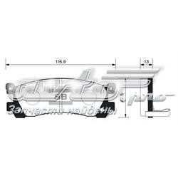 Колодки гальмові задні, дискові SP1060R Sangsin