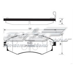 Передні тормозні колодки SP1065 Sangsin