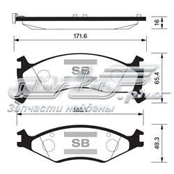 SP1070 Sangsin Передні гальмівні колодки
