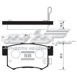 SP1076R Sangsin Колодки гальмівні задні, дискові