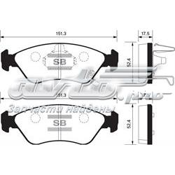 SP1079F Sangsin Передні гальмівні колодки