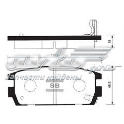 Задні гальмівні колодки Sangsin SP1098 ціна, від 15.70 USD