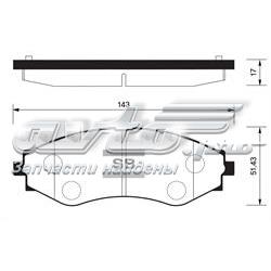 SP1103 Sangsin Передні гальмівні колодки
