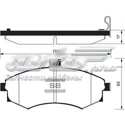 Гальмівні колодки Sangsin SP1152 ціна, від 18.22 USD