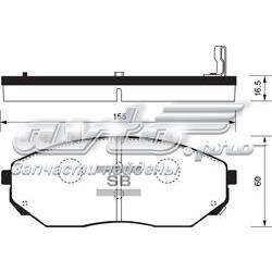 SP1153 Sangsin Передні гальмівні колодки